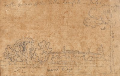 Nei giardini della Villa Pamphili, 1 luglio da John Robert Cozens